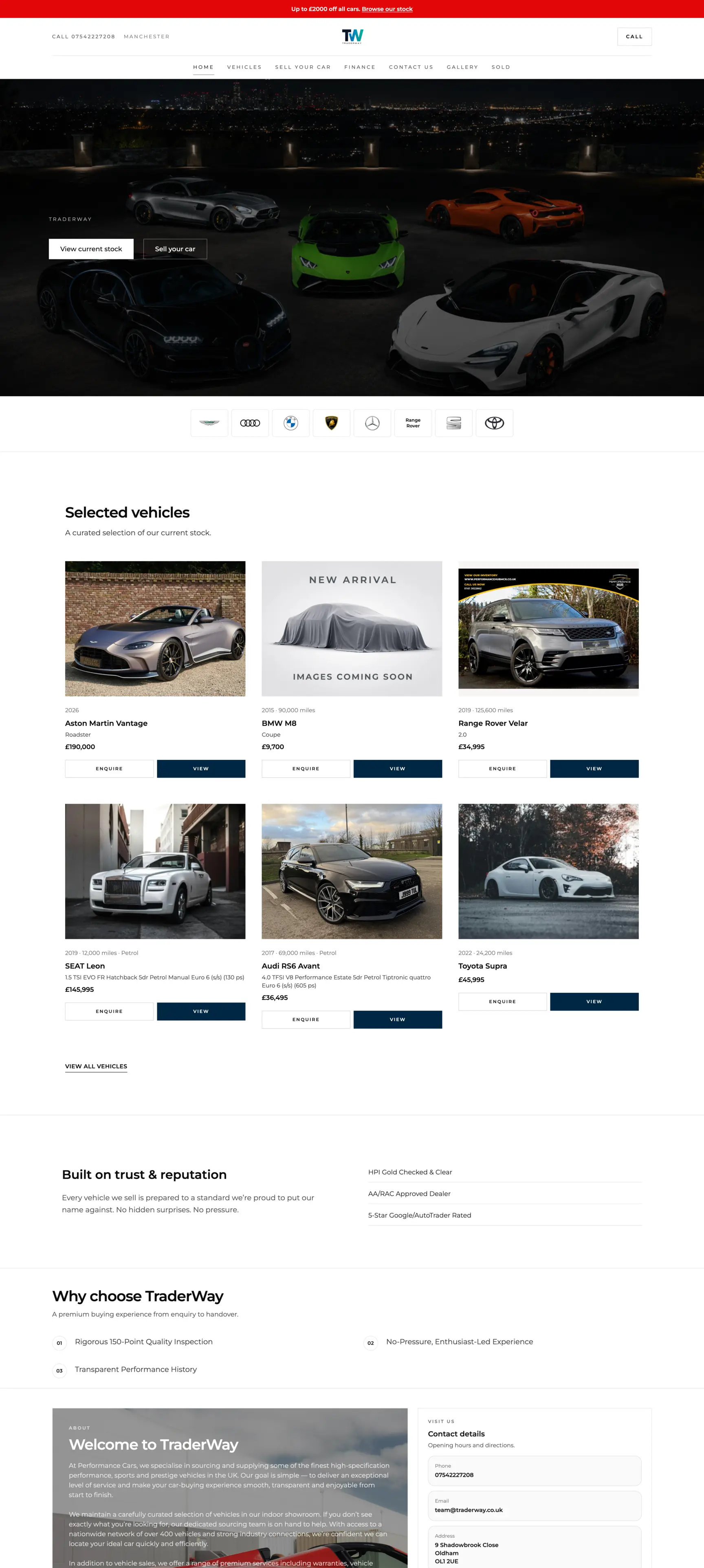 Heritage Prestige dealer website theme preview