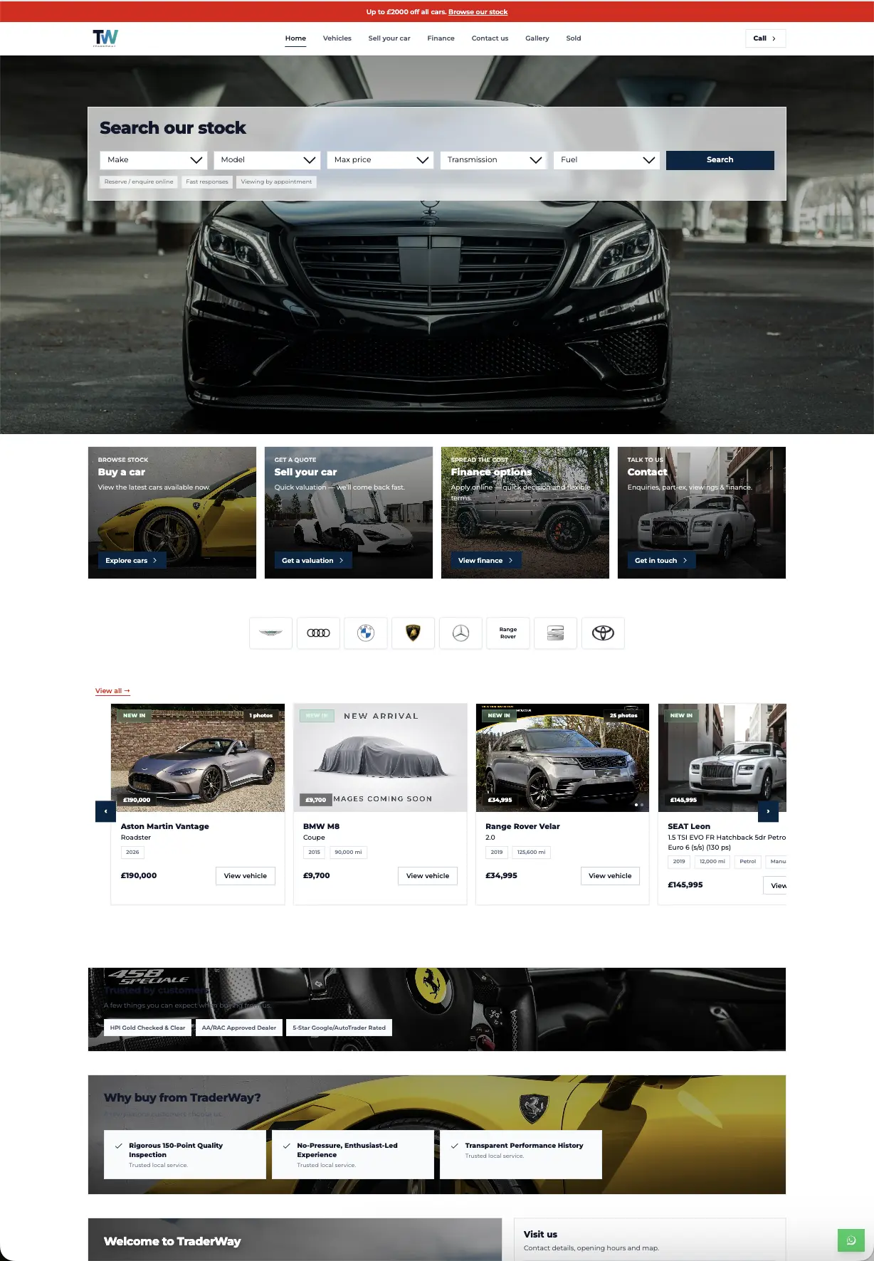 Modern Dealer dealer website theme preview
