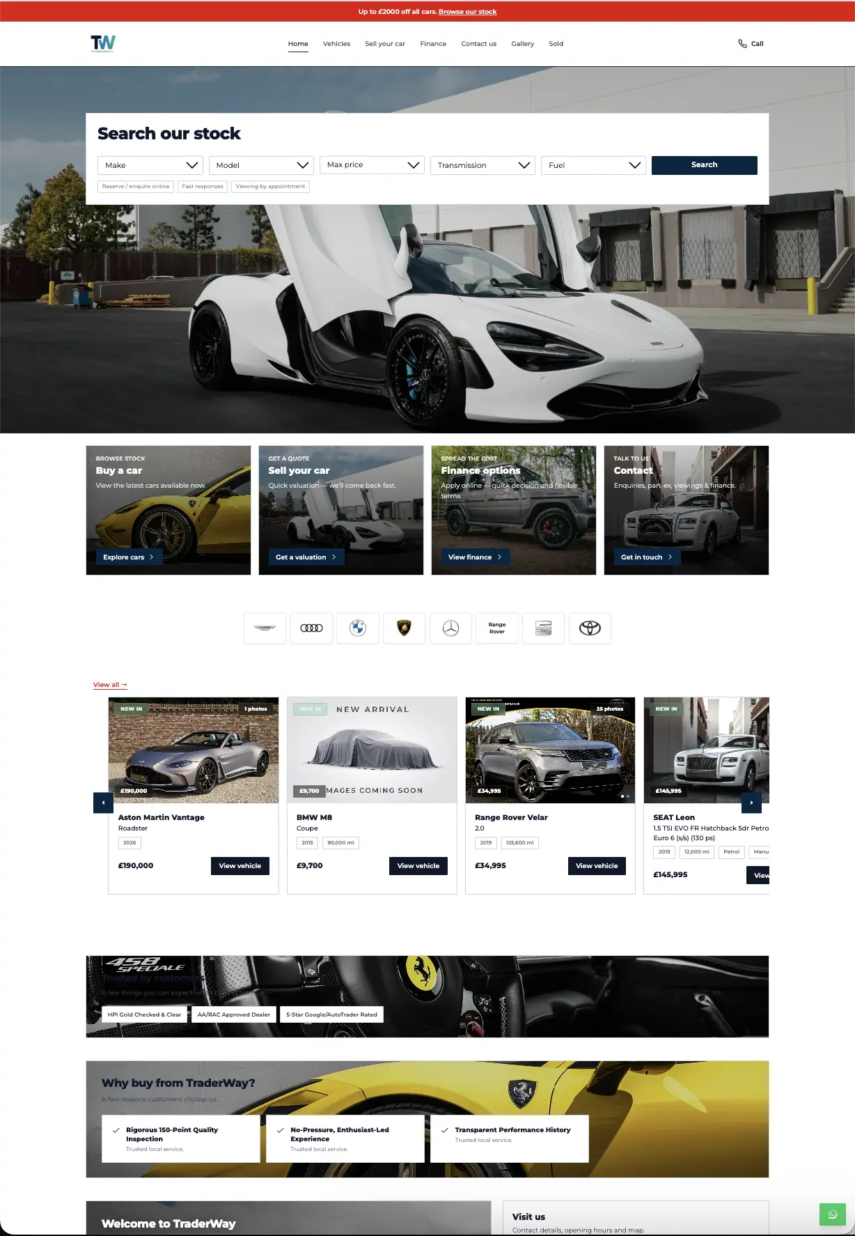 Mono Pro dealer website theme preview