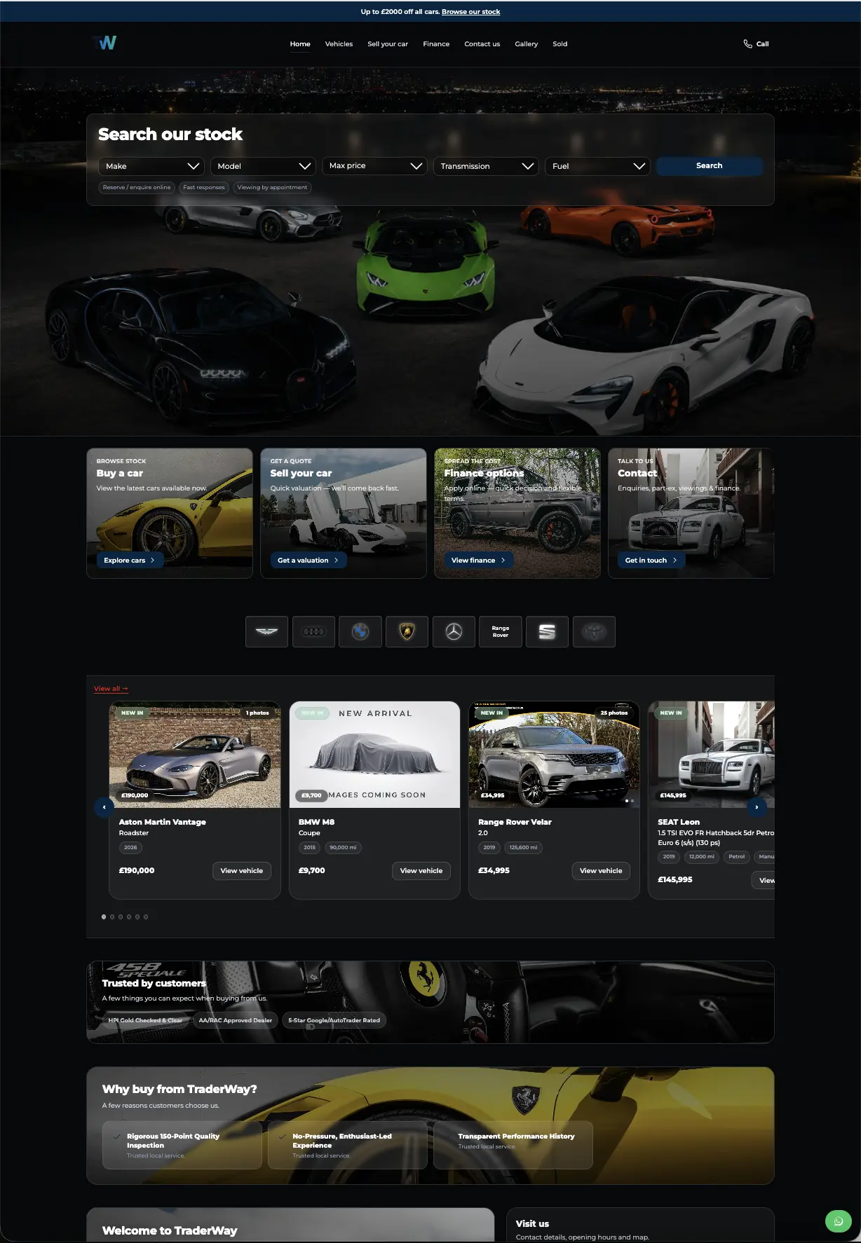 Prestige dealer website theme preview